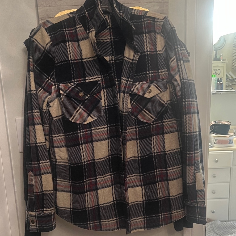 Black and Cream Plaid Jacket. O’Neil . Worn once